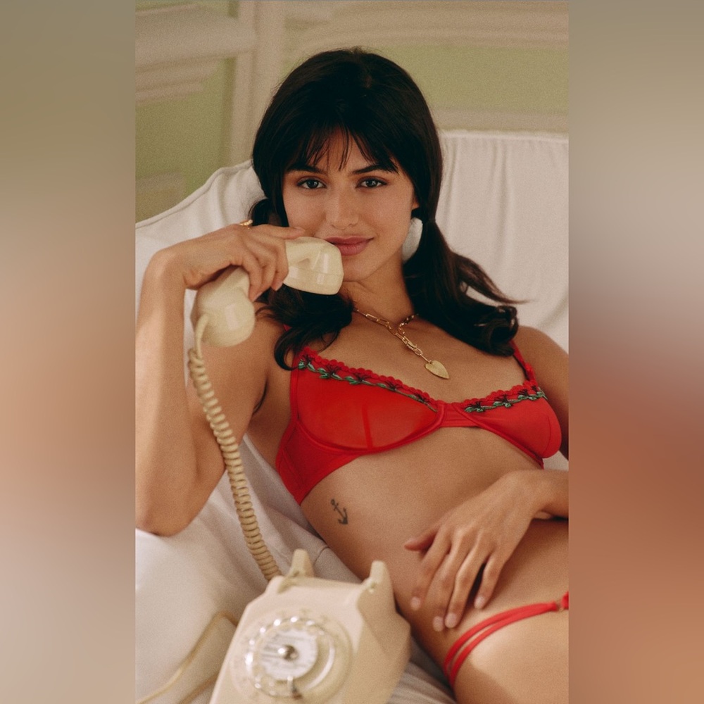 Lyrebird Embroidered Mesh Underwire Bra